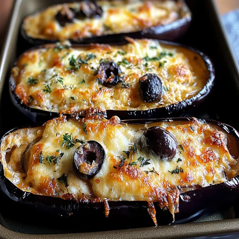 Aubergines gratinées mozzarella olives