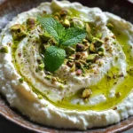 Crème de feta à la menthe et pistache