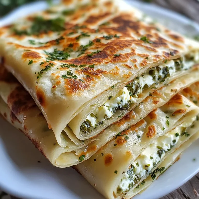 Gozleme turc fromage et herbes