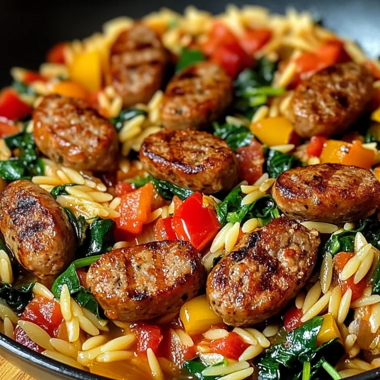 Poêlée Saucisse et Orzo
