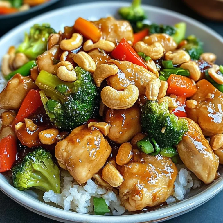 Poulet aux noix de cajou savoureux