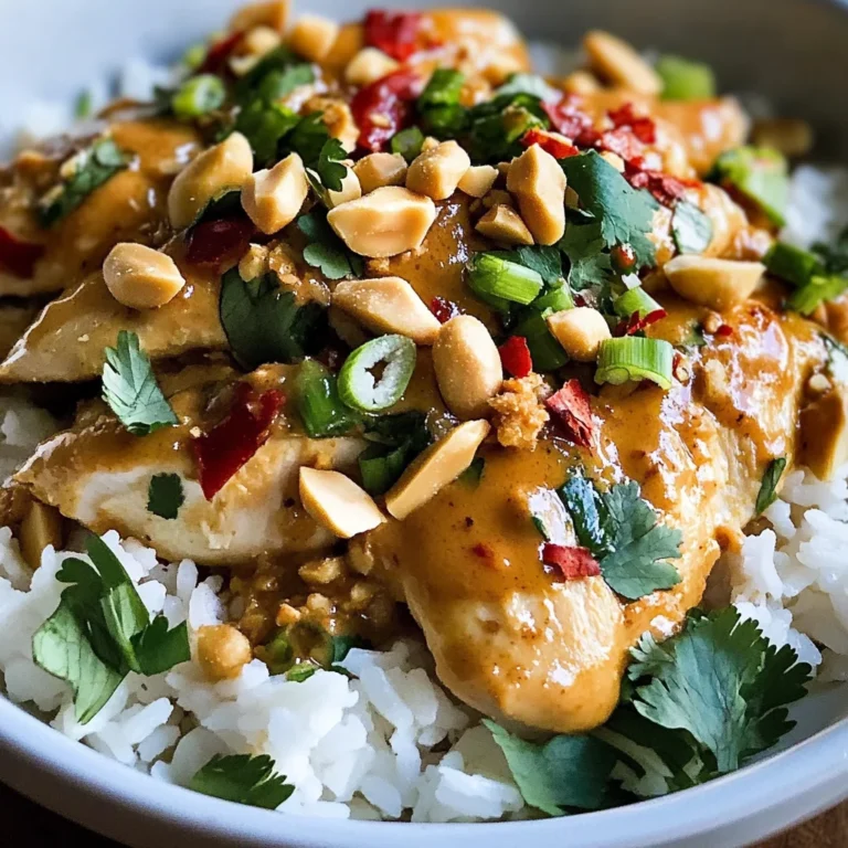 Poulet thaï sauce cacahuète