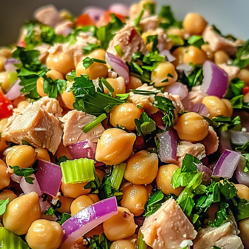 Salade rapide pois chiches thon