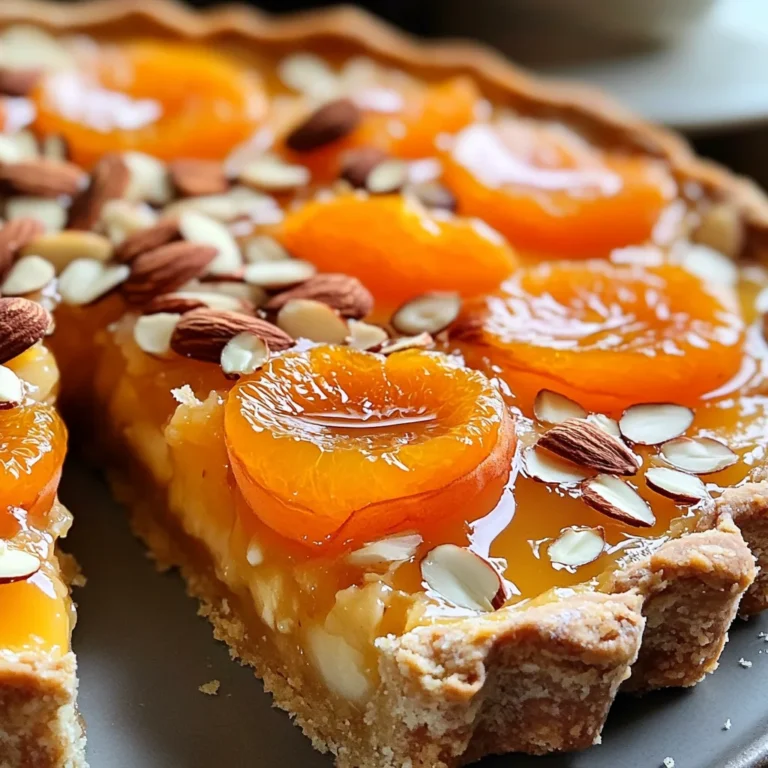 Tarte moelleuse abricots amandes