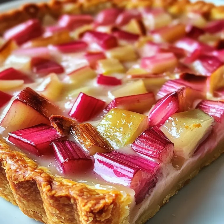 Tarte rhubarbe facile rapide