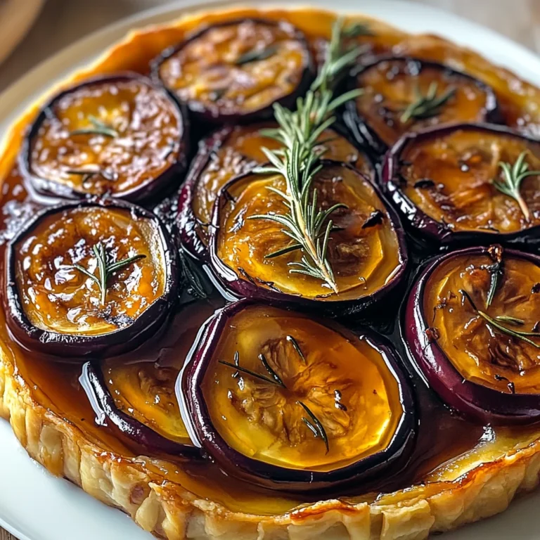 Tarte tatin aux aubergines