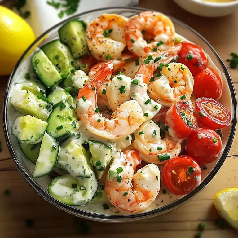 Salade Crevettes Sauce Crémeuse