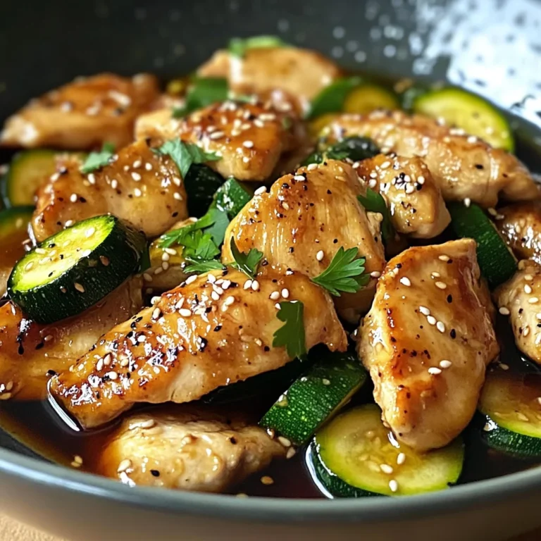 Sauté de Poulet et Courgette, Sauce Soja Gourmande et Parfumée